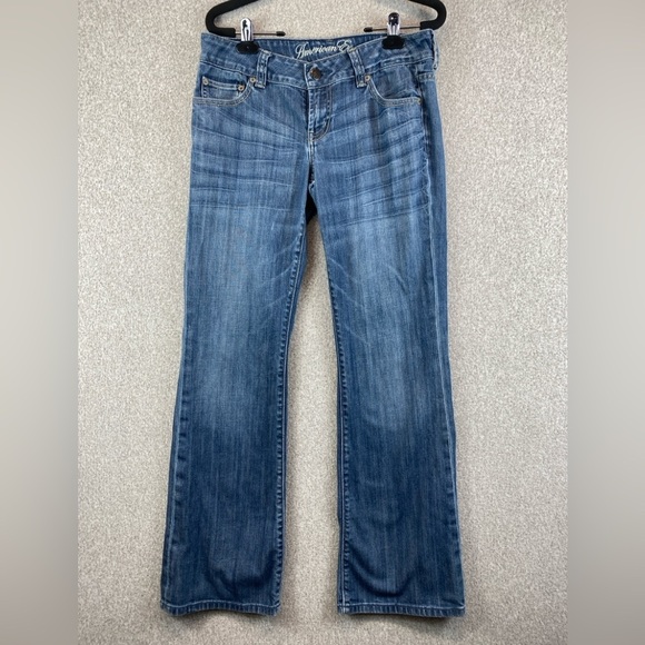 American Eagle low rise bootcut jeans size 8 favorite boyfriend fit Y2K - Picture 1 of 12